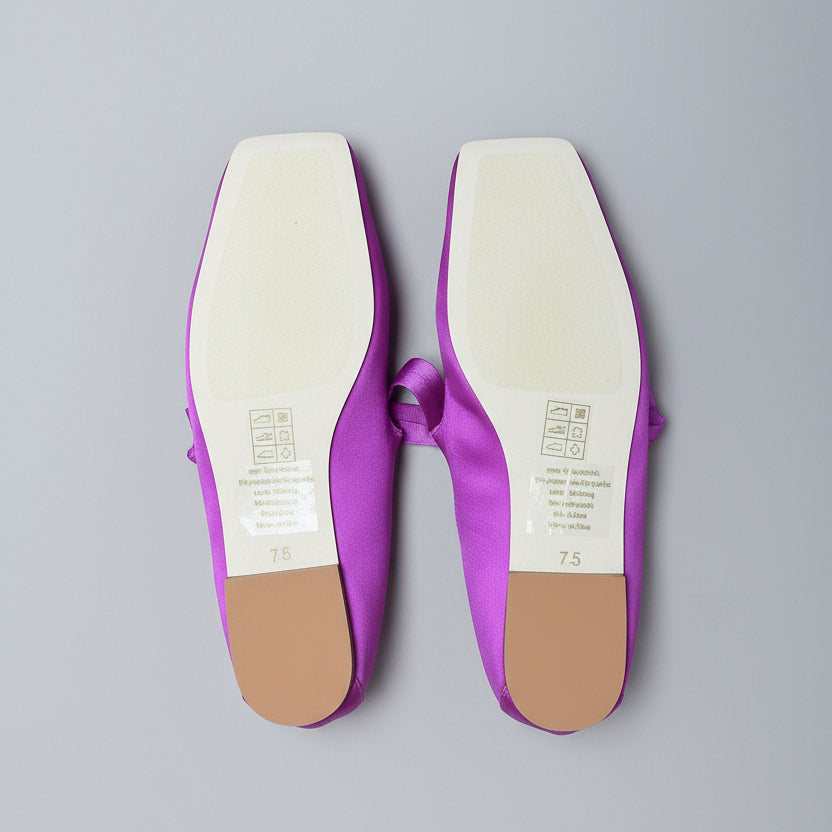 Jeffrey Campbell magenta satin bow flats, Size 7.5, BRAND NEW!