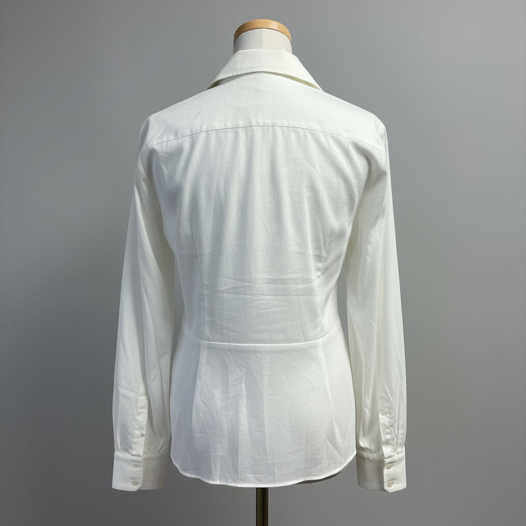Trina Turk white cotton blouse, size M, NEW WITH TAGS!