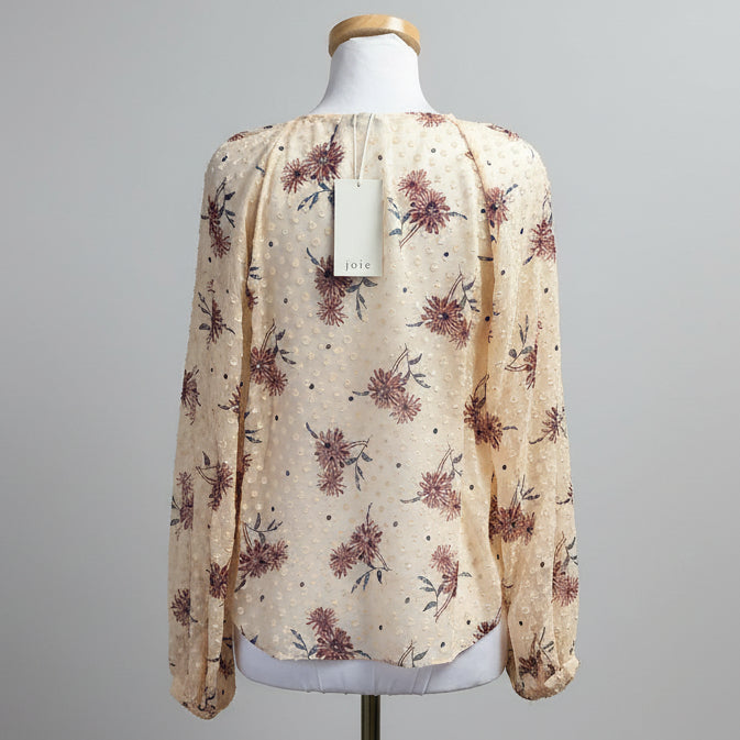 Joie apricot floral blouse, size M, NEW WITH TAGS!