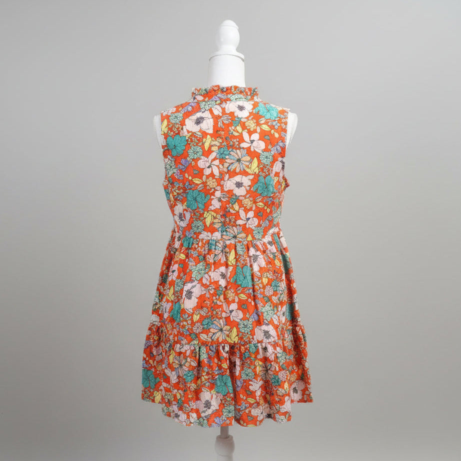 Karlie orange floral dress, Size L