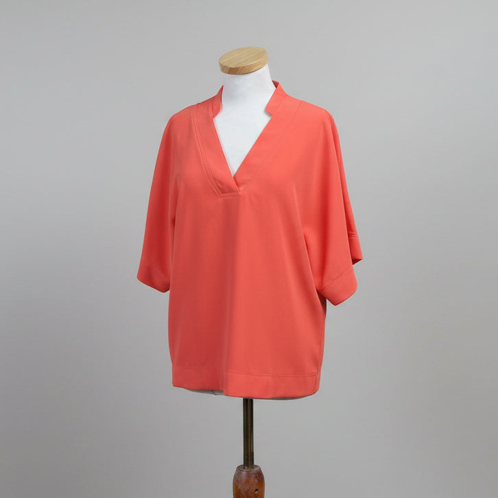 Trina Turk coral blouse, size S, NEW WITH TAGS!