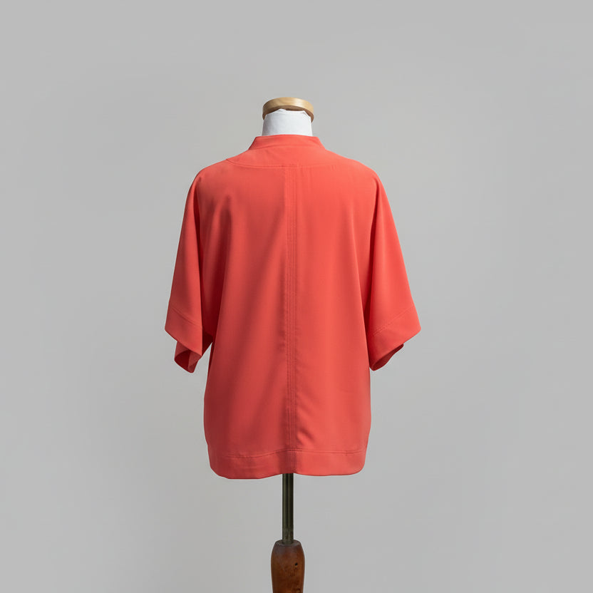 Trina Turk coral blouse, size S, NEW WITH TAGS!