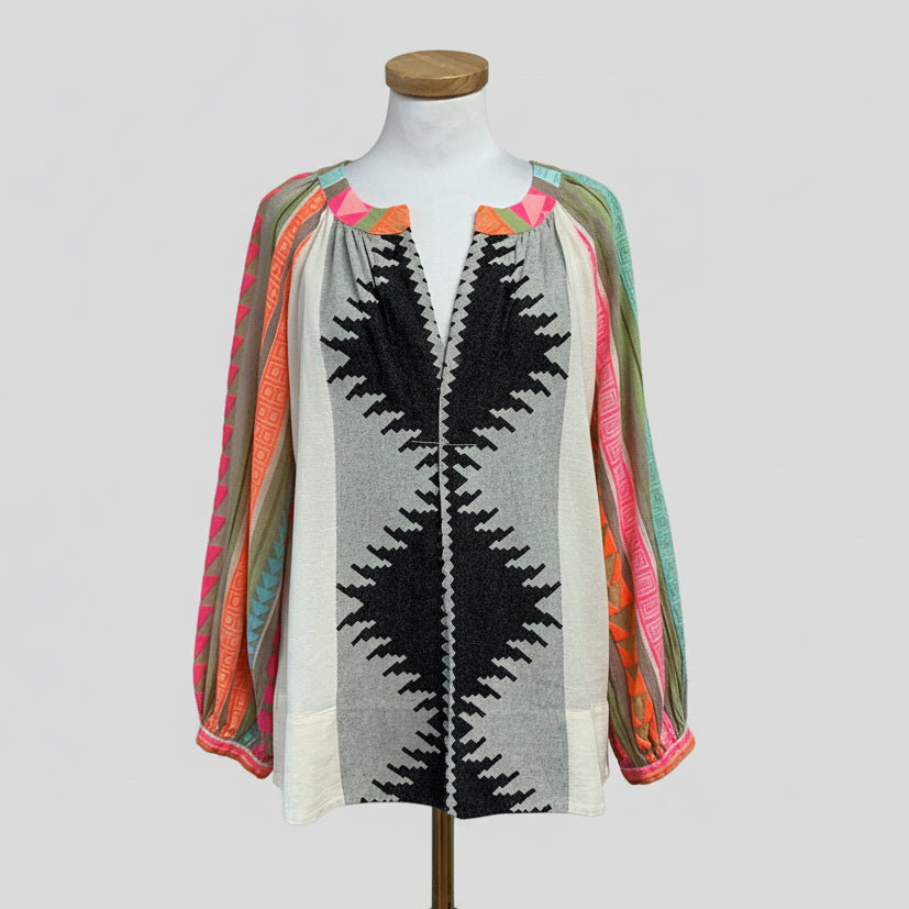 Devotion Twins bright woven blouse, size M