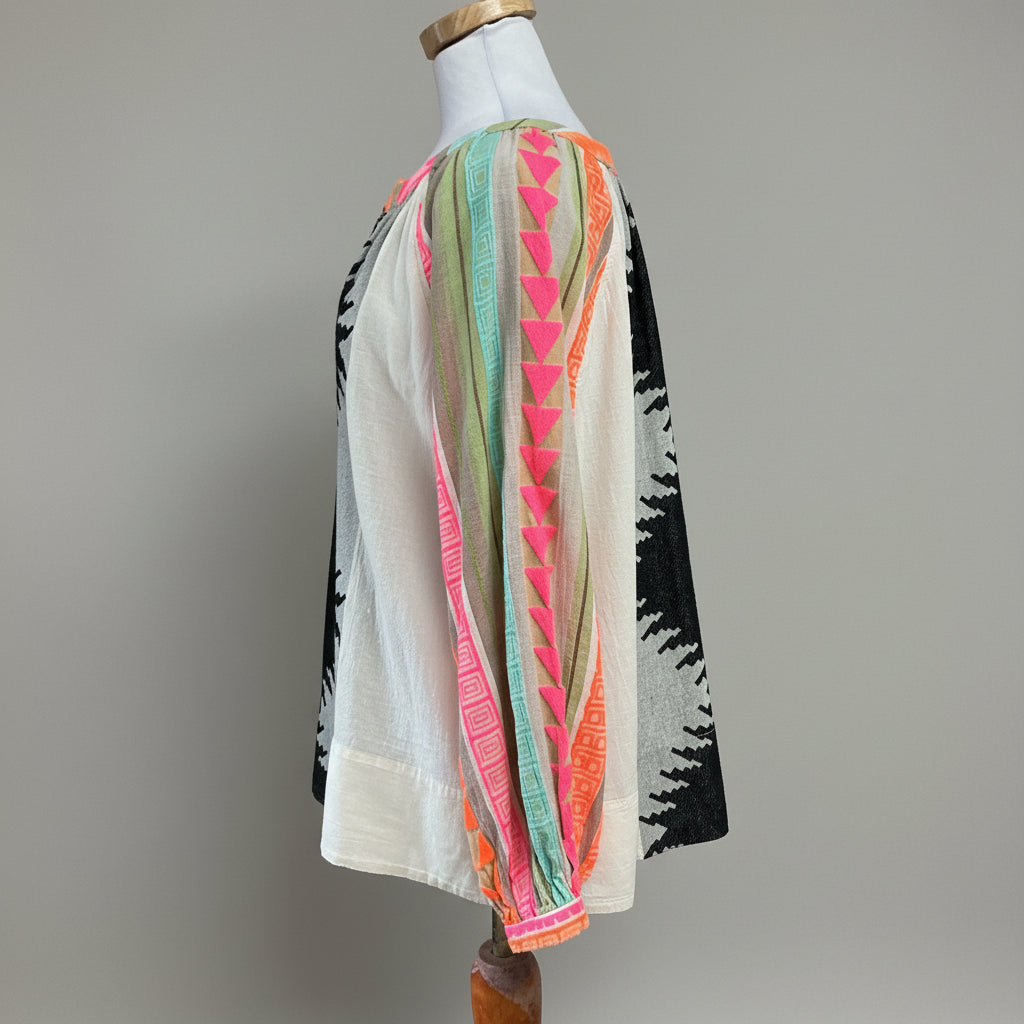 Devotion Twins bright woven blouse, size M