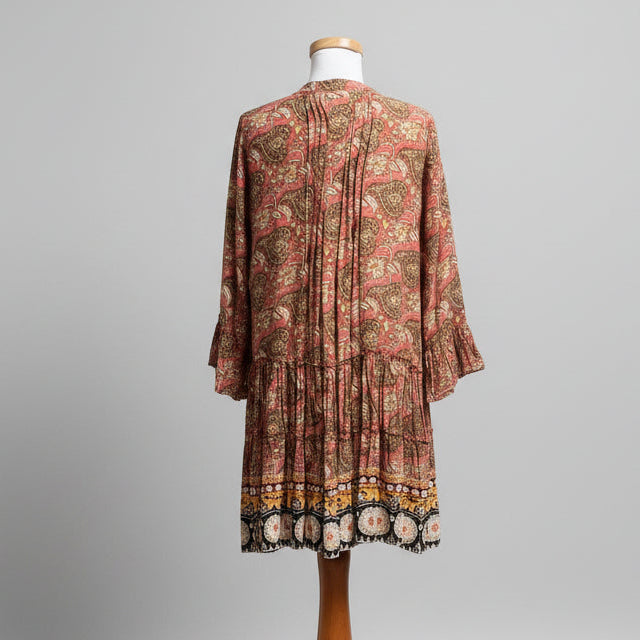 Sea Lustre cinnamon print Penny Swing dress, size S/M