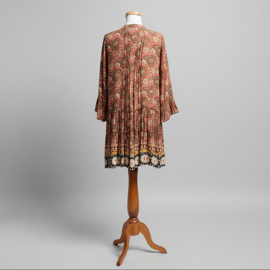 Sea Lustre cinnamon print Penny Swing dress, size S/M