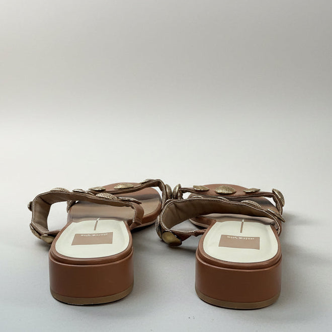 Dolce Vita brown with gold jewels "Farrow" sandals, size 9