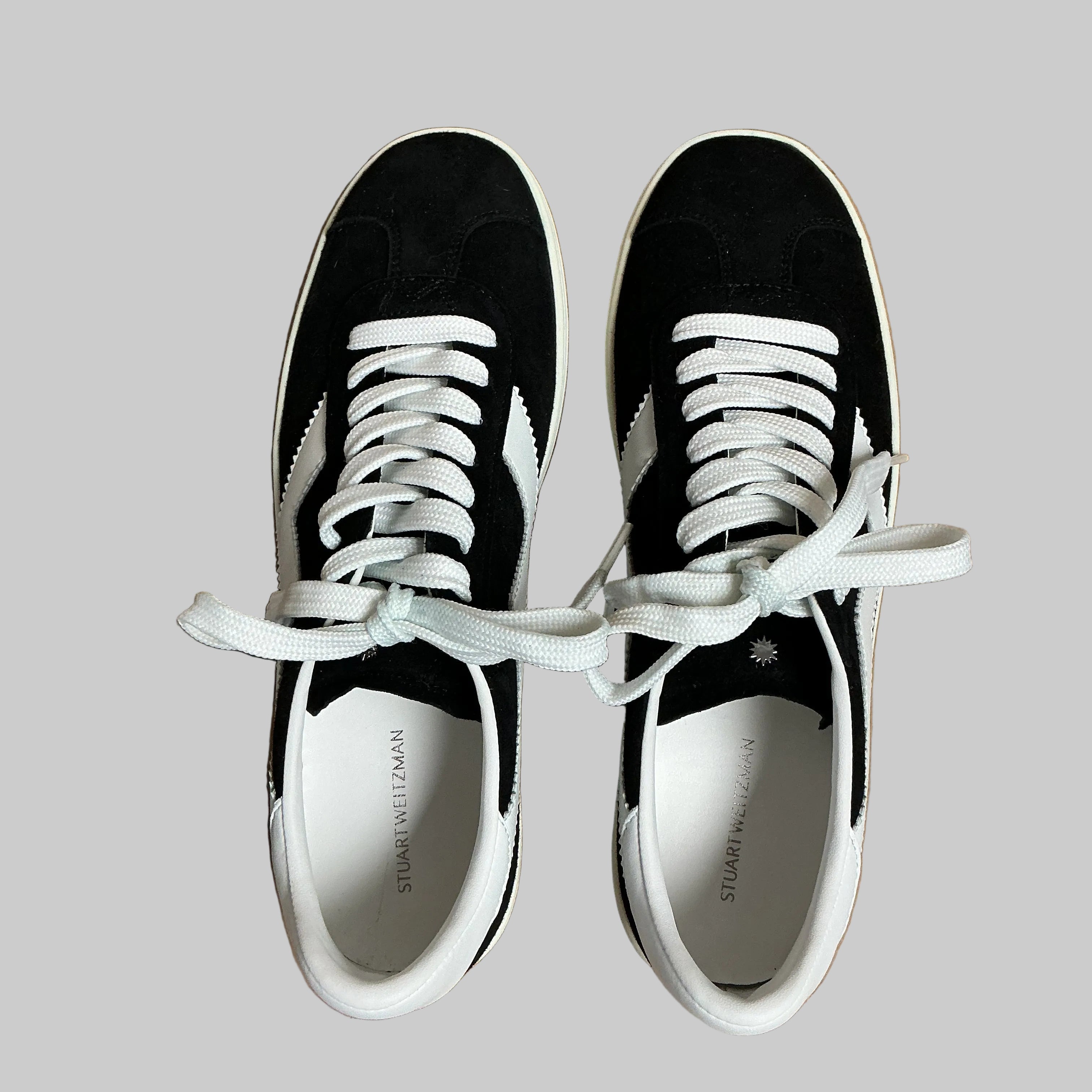 Stuart Weitzman black suede Daryl sneakers, size 9, LIKE NEW!