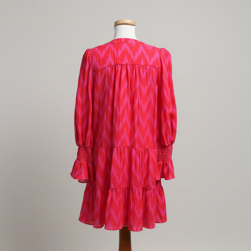 Pomander Place hot pink & red dress, size M