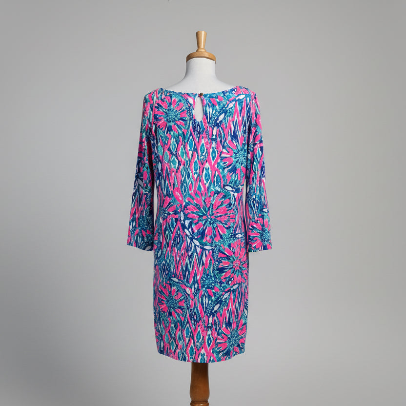 Lilly Pulitzer pink, blue, & white dress, size L