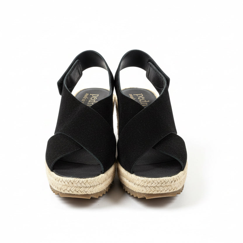 Pedro Garcia black suede wedge, size 9, NEW IN BOX!