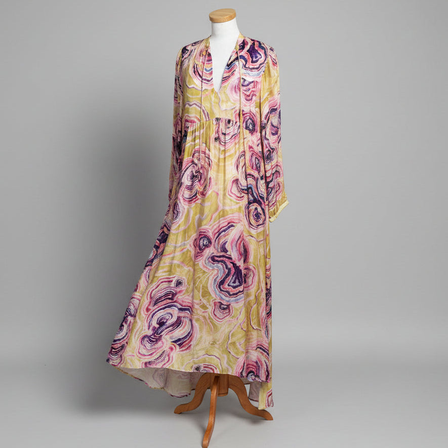 Chufy pink print Mila maxi dress, size L, NEW WITH TAGS!