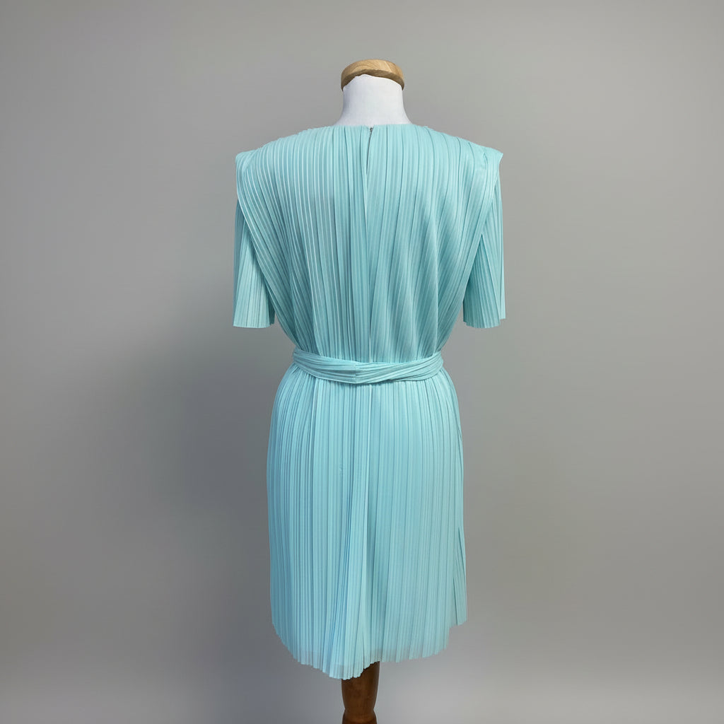 Amanda Uprichard aqua crinkle dress, size M