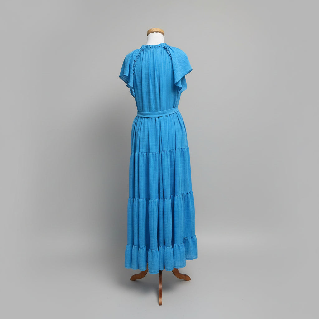 Jade turquoise tiered dress, Size S