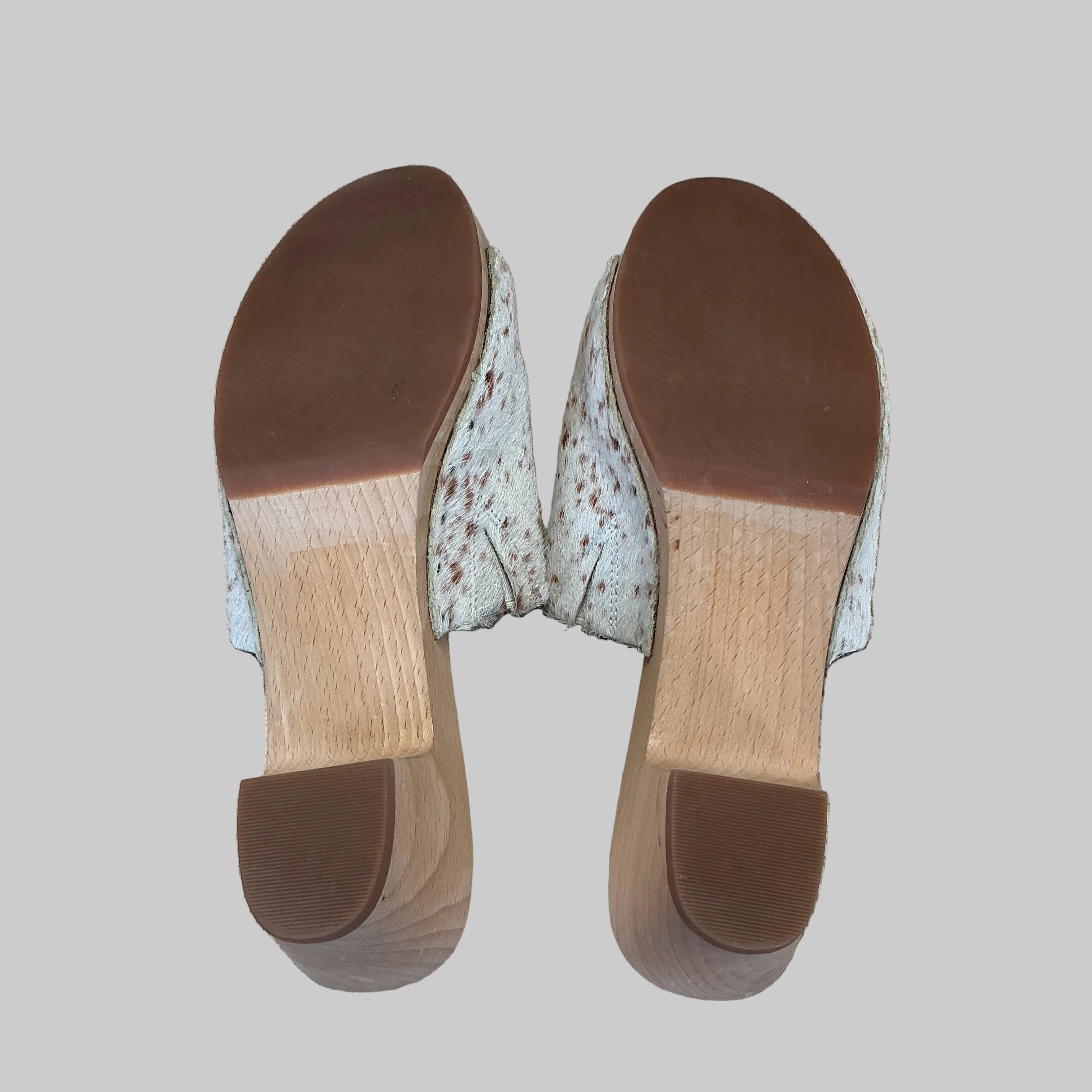 Madewell calf hair slides, size 9.5