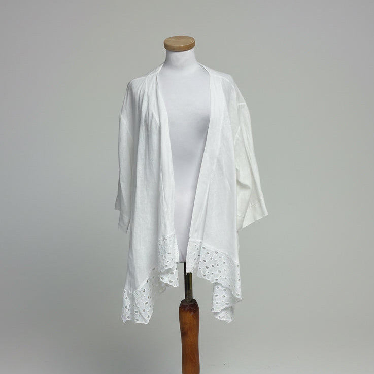Italian white linen jacket, size S/M