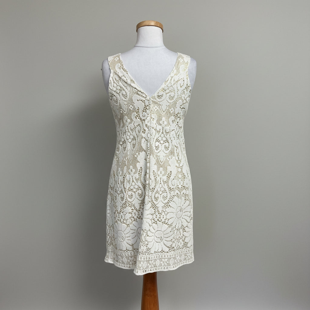 Lilly Pulitzer white and gold lace Largo dress, size 8