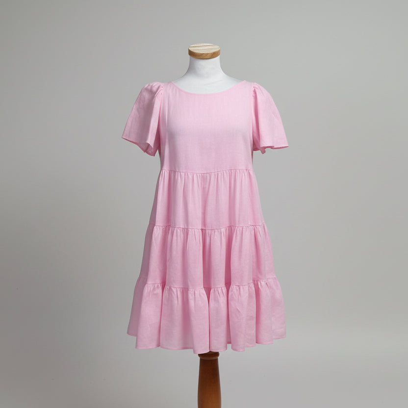 Lilly Pulitzer pink linen Jocelyn dress, size S