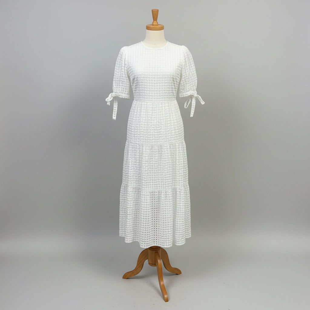 English Factory white gingham check dress, size M