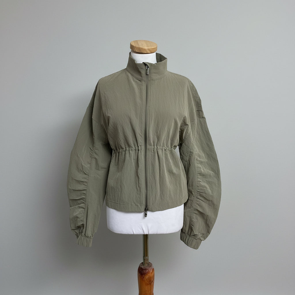 Lululemon khaki crinkle nylon jacket, size S