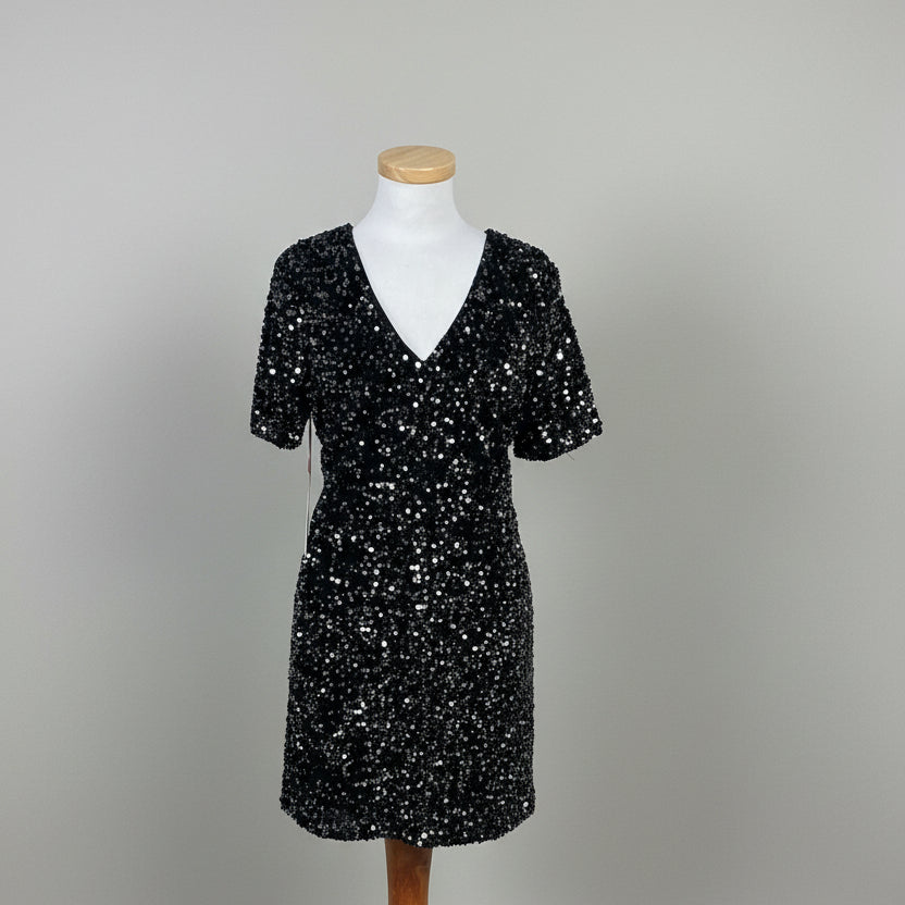 Alex Marie black sequin dress, size S, NEW WITH TAGS!