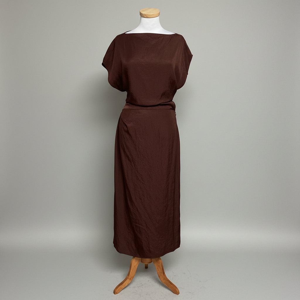 Massimo Dutti brown dress, size 6, NEW WITH TAGS!