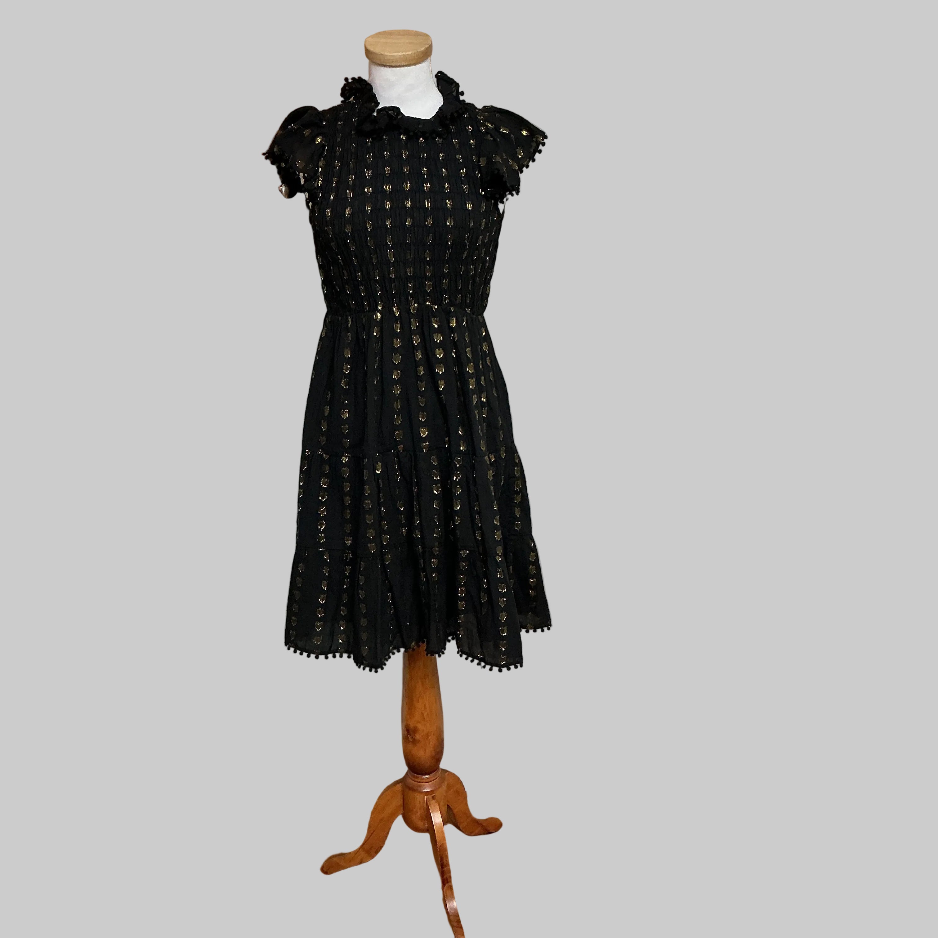 Sea New York black and gold Laura dress, size 0