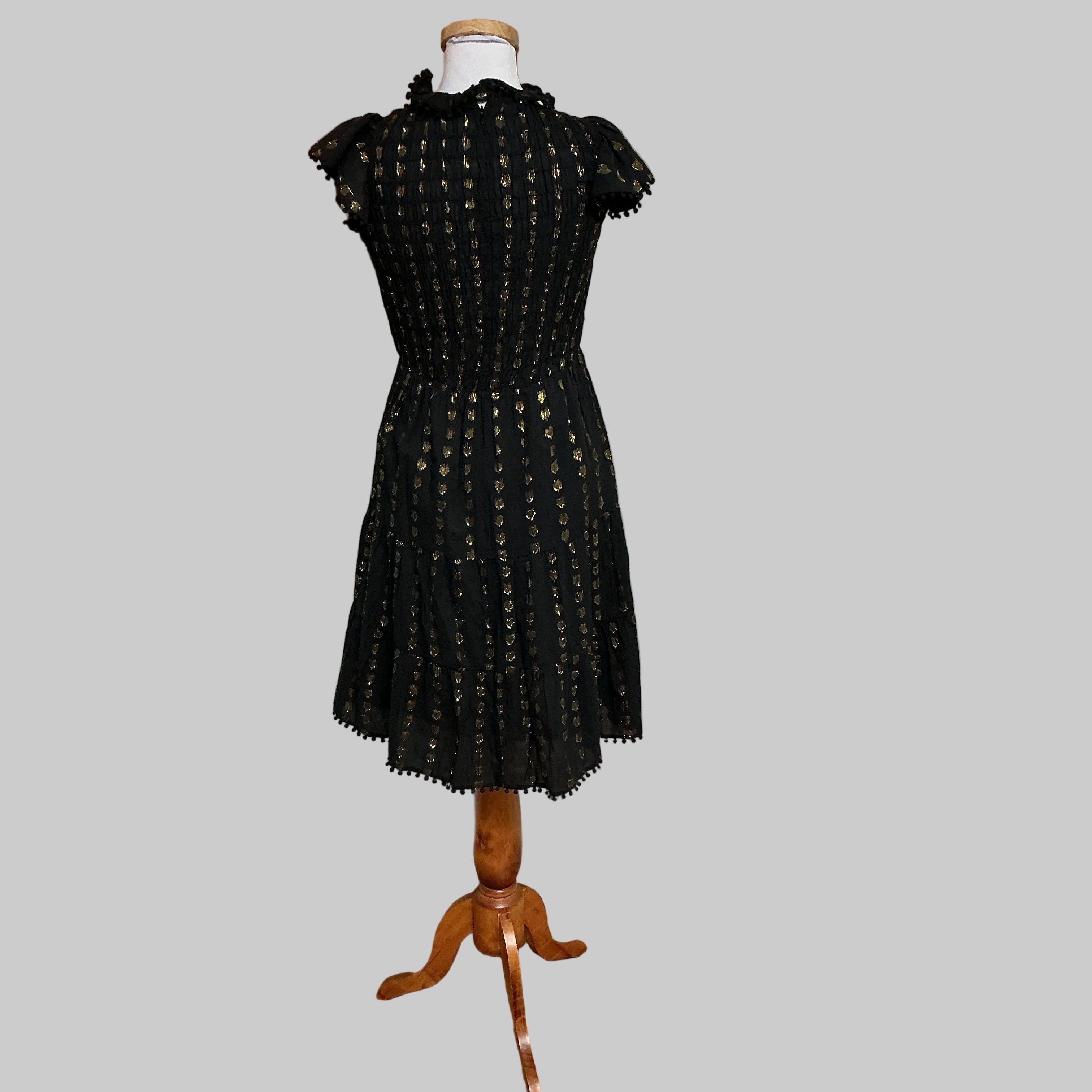Sea New York black and gold Laura dress, size 0