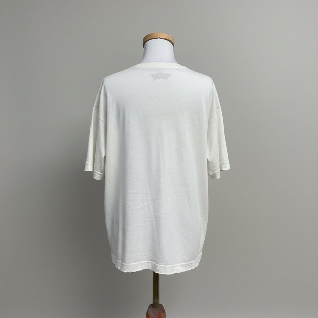 Brandon Maxwell white mushroom tee, size L