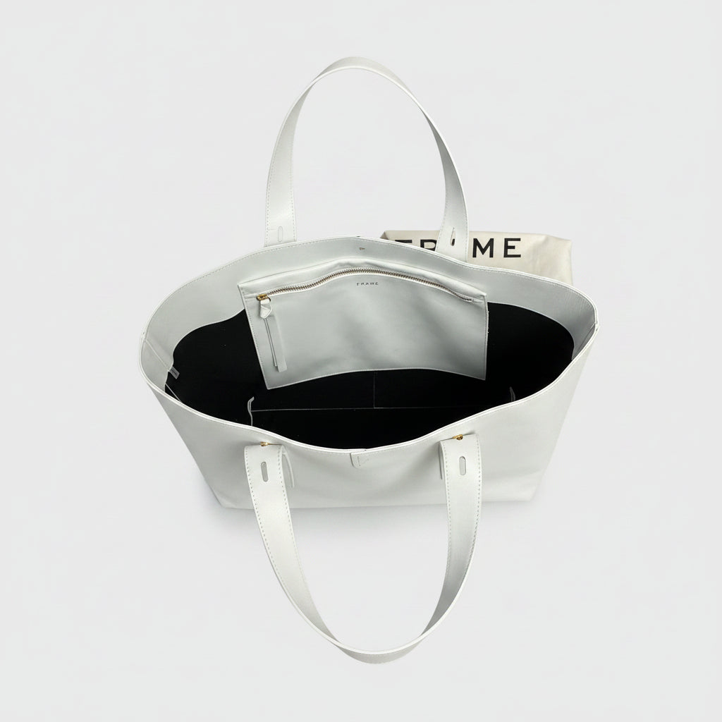 FRAME white leather medium Les Second bag, NEW WITH TAGS!