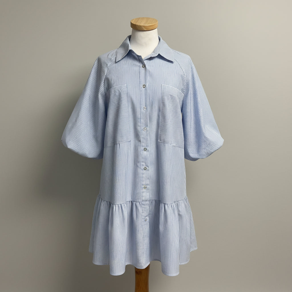 Pinch blue and white stripe dress, size S, NEW WITH TAGS!
