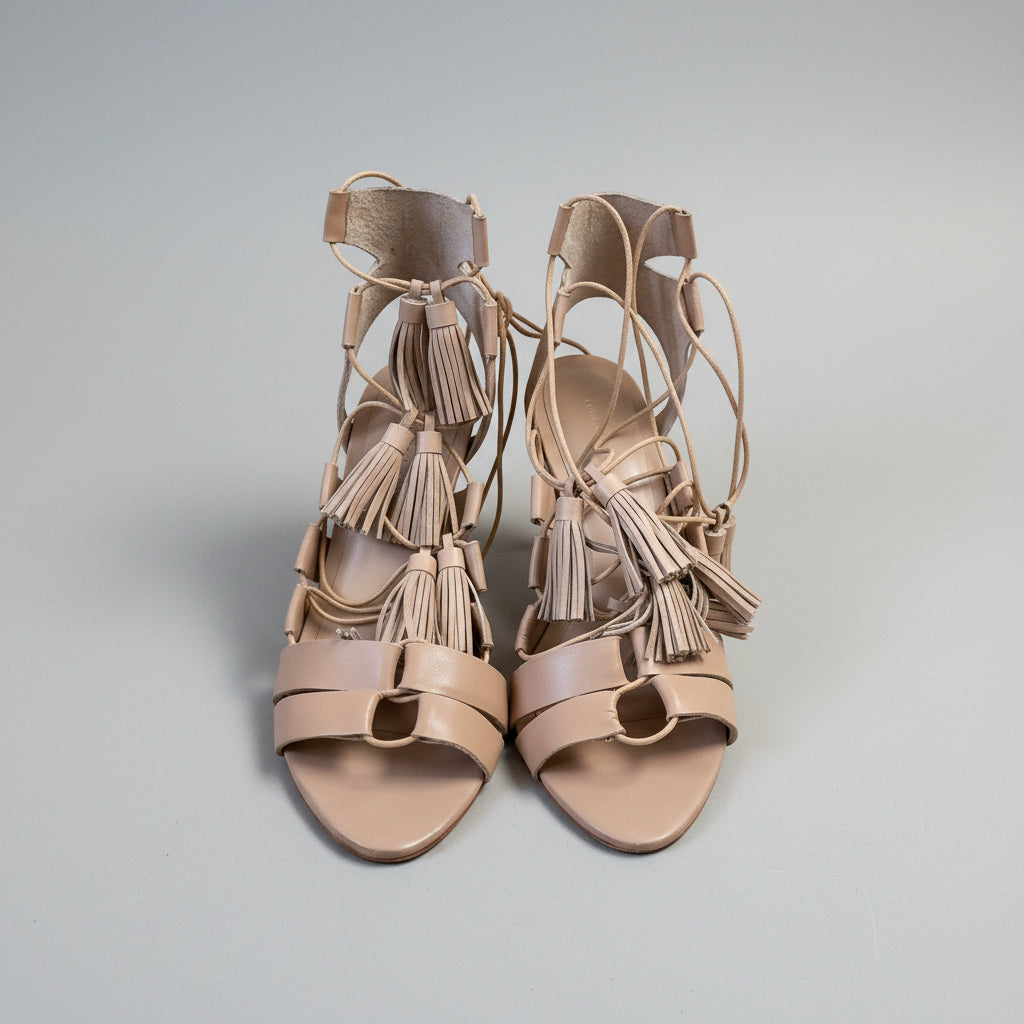 Loeffler Randall tan leather sandal, size 9