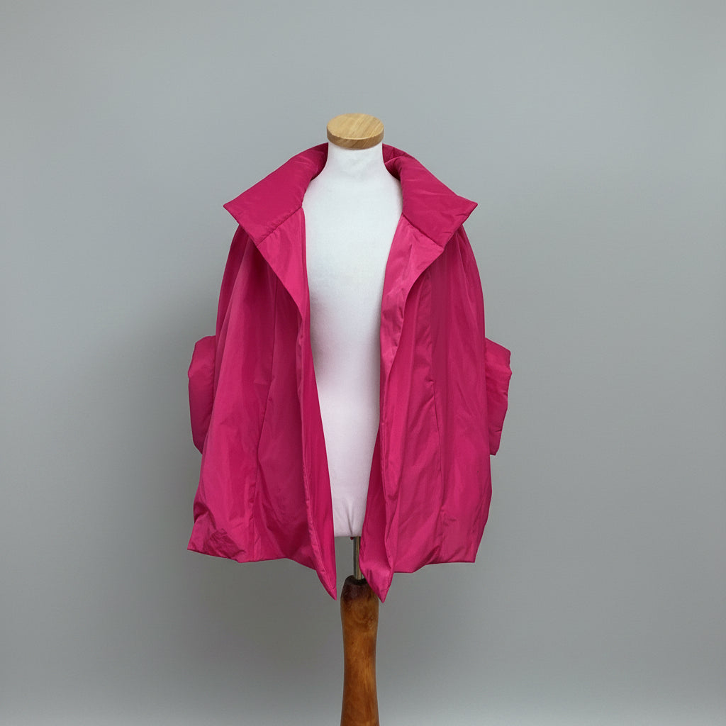 Planet hot pink Dupioni Chic Cape, one size fits most