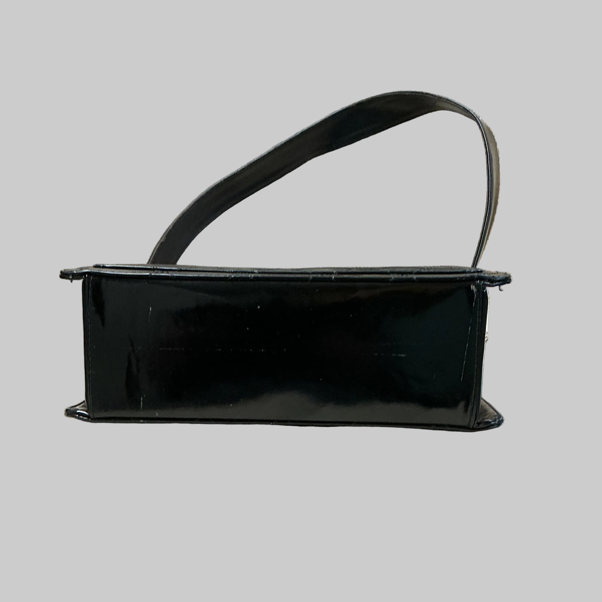 CHANEL vintage black quilted leather bag