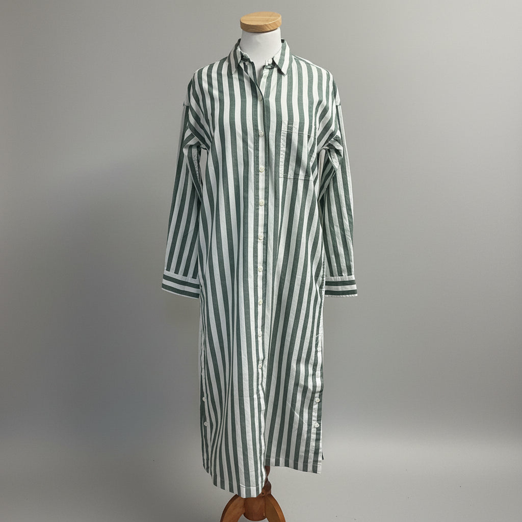 Alex Mill green stripe Kerry dress, size XS