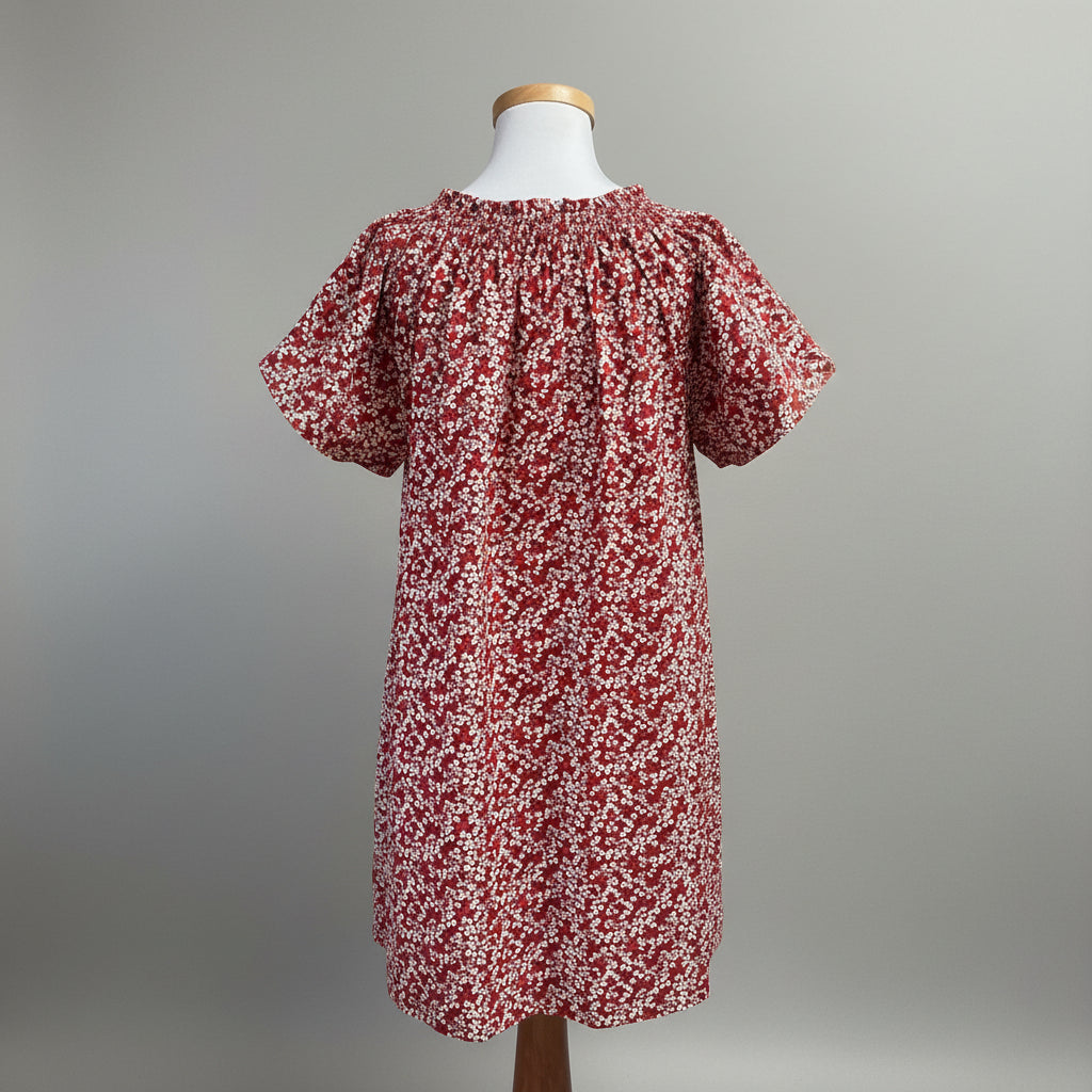 Apiece Apart red floral Deia dress, size XS