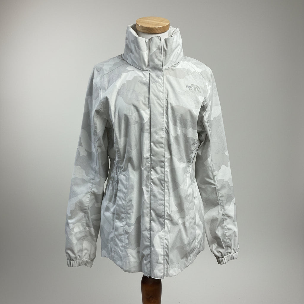 The North Face gray camo Resolve Parka, size M