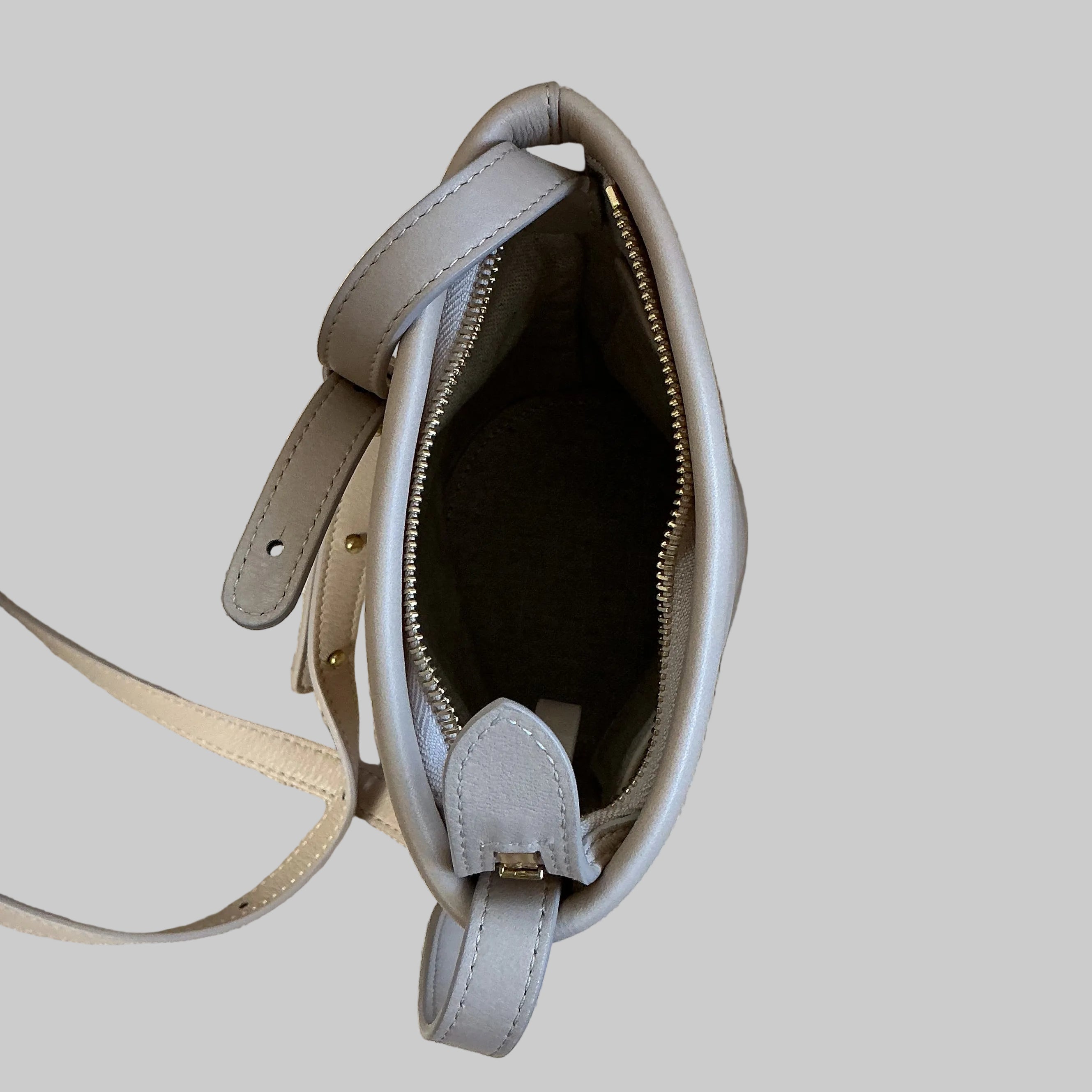Mansur Gavriel beige leather bucket mini bag, NEW WITHOUT TAGS!