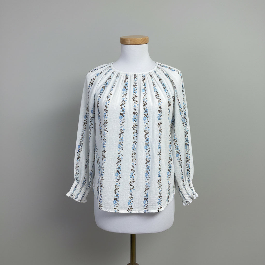 Rails blue floral Mariah blouse, size S