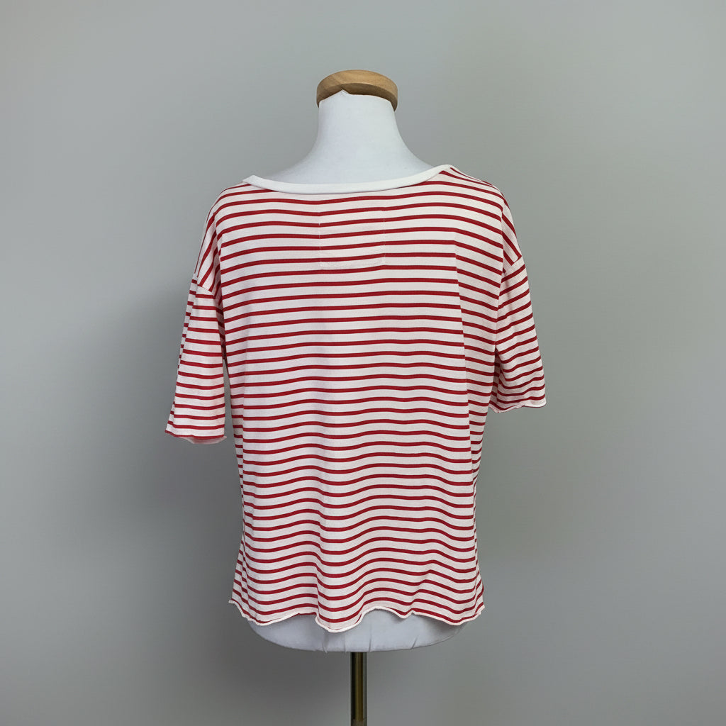 Frank & Eileen red and white stripe Josephine French tee, size XS