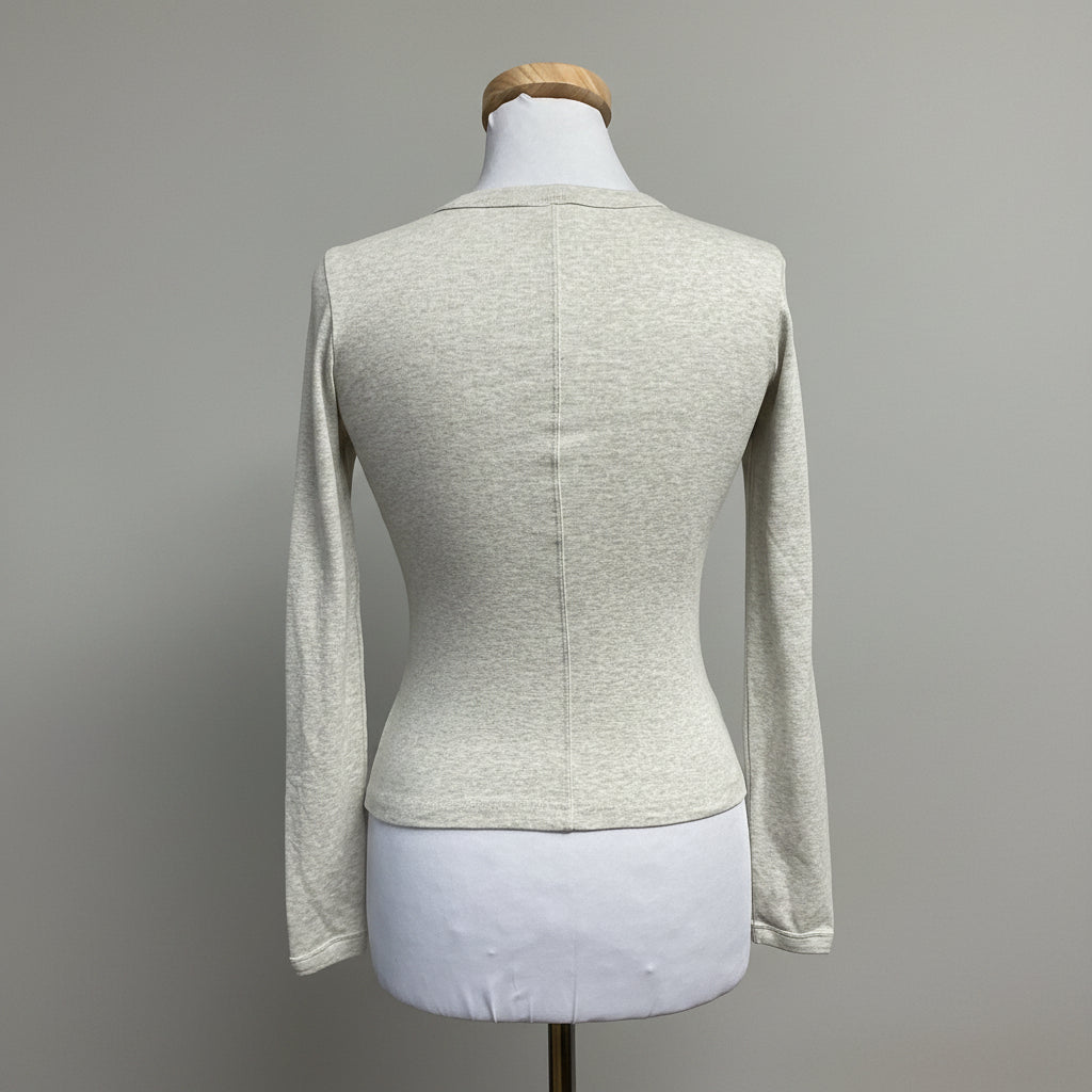 Flore Flore gray long sleeve Max tee, size S