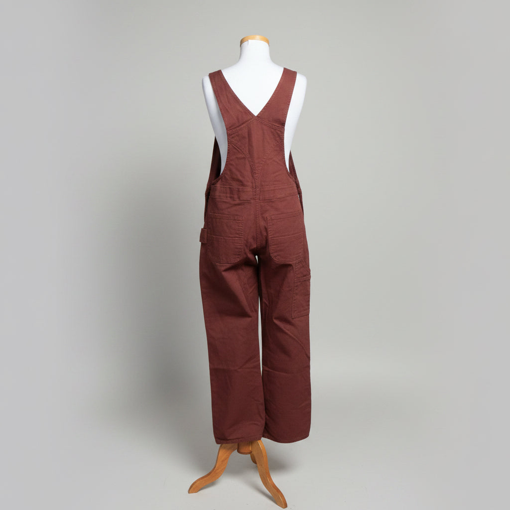 Carhartt burgundy overalls, size S