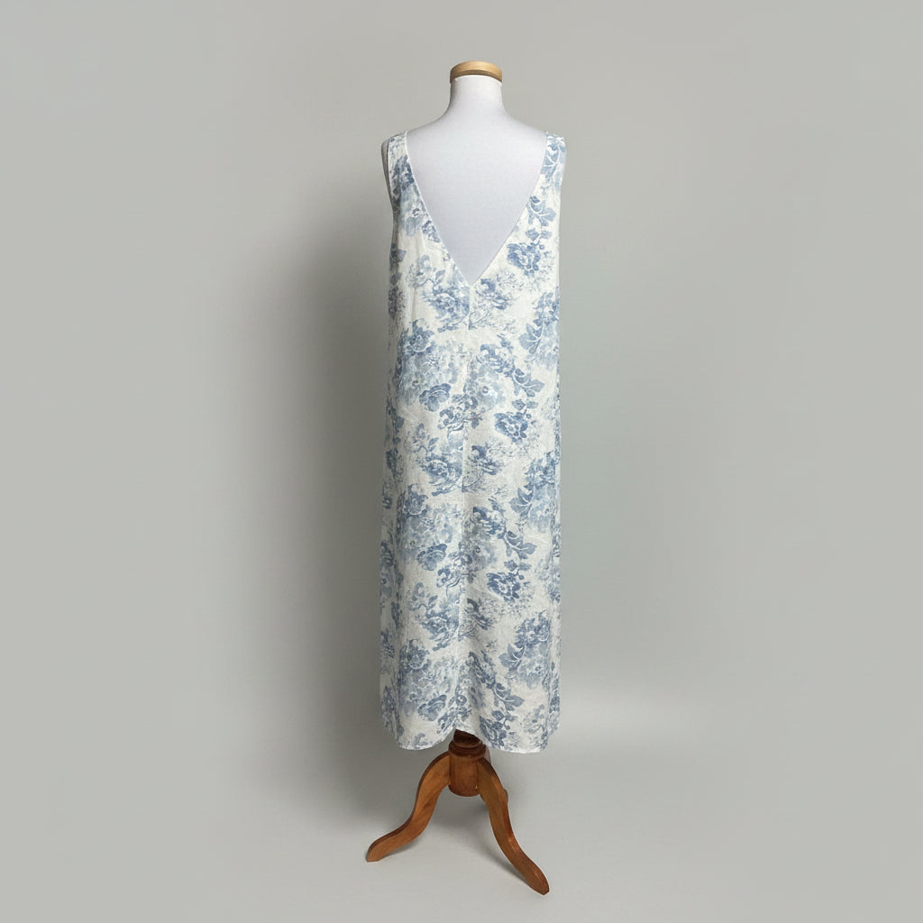 Reformation light blue floral linen dress, size XS