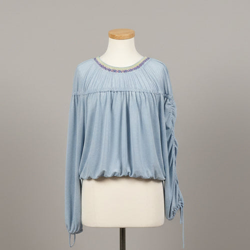 FP Movement blue floral collar SunBlissed top, Size M