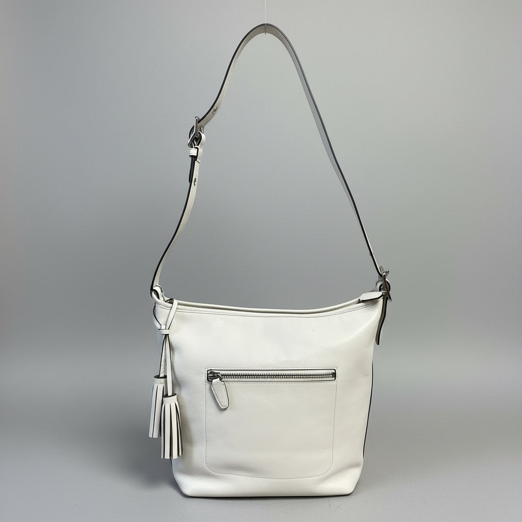 Coach bone leather bucket bag