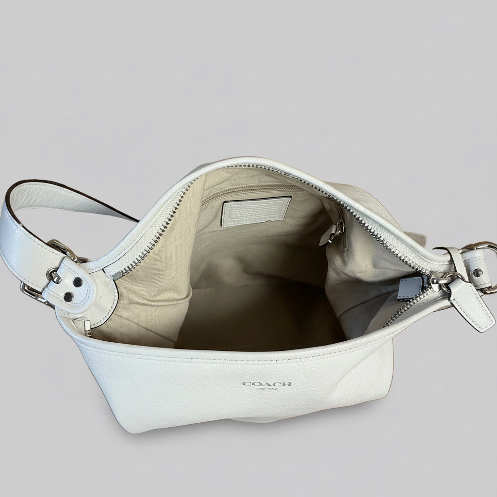 Coach bone leather bucket bag