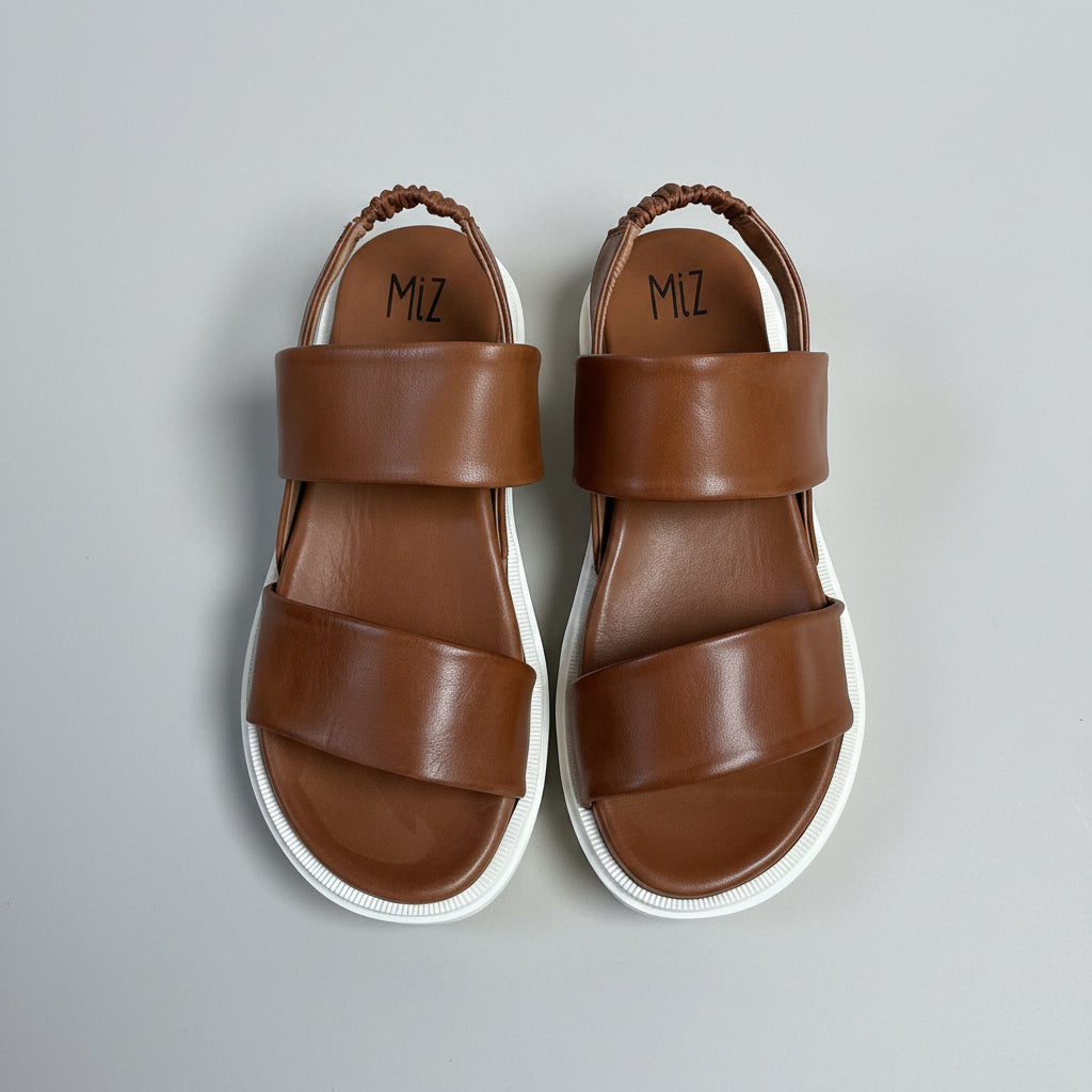 Miz Mooz cognac Paislee sandals, size 7, NEW IN BOX!