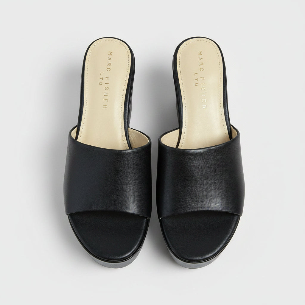 Marc Fisher black platform Forina sandals, size 8, BRAND NEW!