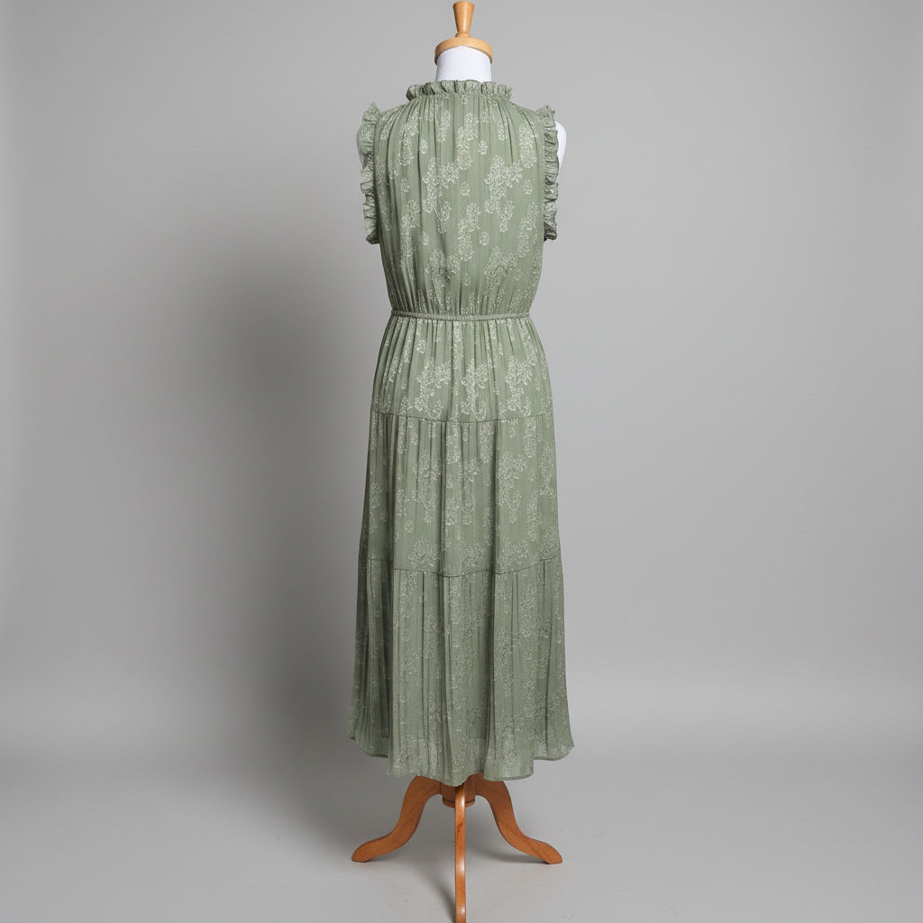 Socialite sage green floral damask dress, size M, NEW WITH TAGS!