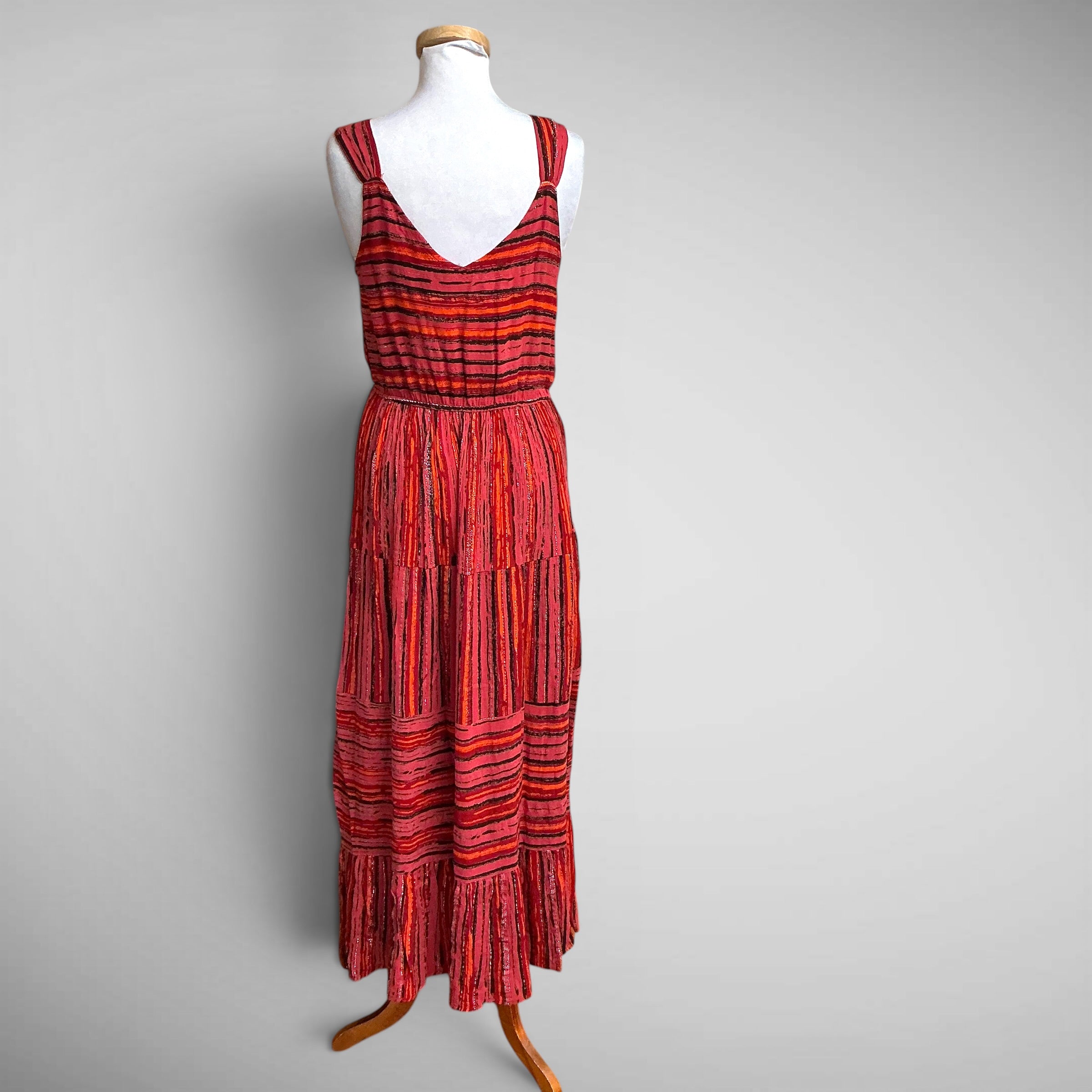 Raga red, black, & blue Josefina dress, size L, NEW WITH TAGS!